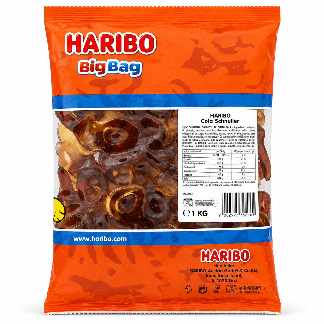 Haribo Ciucciotti Cola Big Bag – Caramelle Gommose alla Cola 1 kg