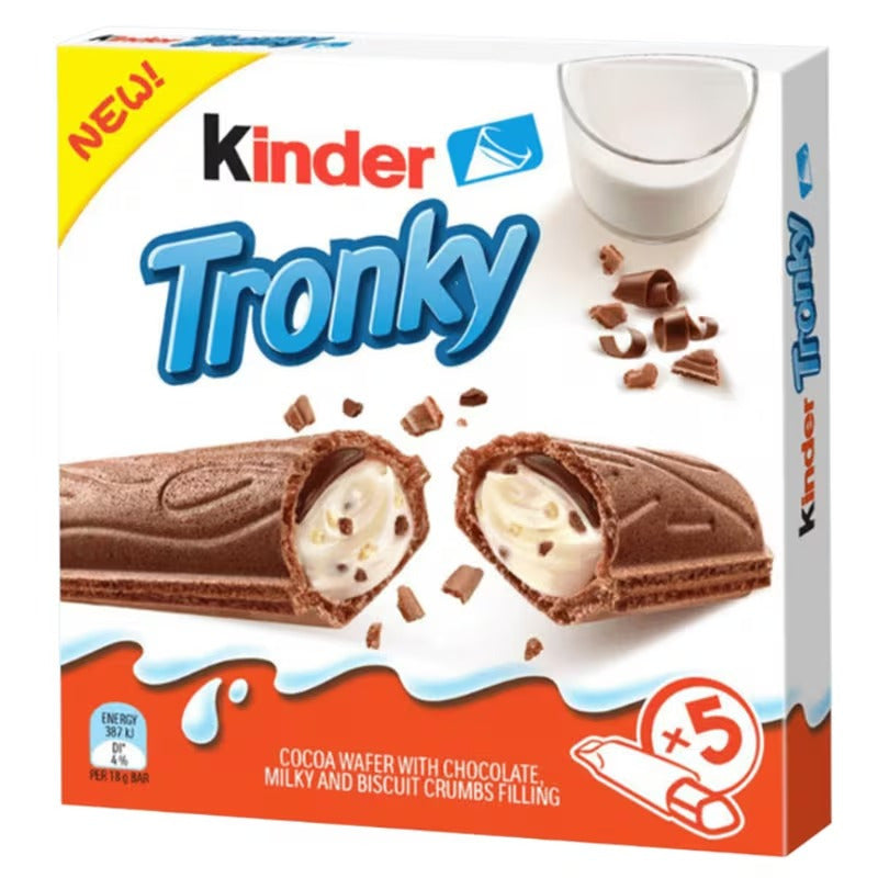 Kinder Tronky Nocciola – 3 Scatole da 5 Pezzi, Totale 15 Snack