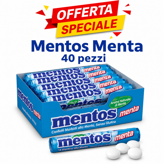 Mentos Menta Aroma Naturale – Box Espositore da 40 Stick