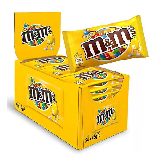 Mars- M&M’s Peanut – Box 24 Confezioni da 45 g con Arachidi e Cioccolato