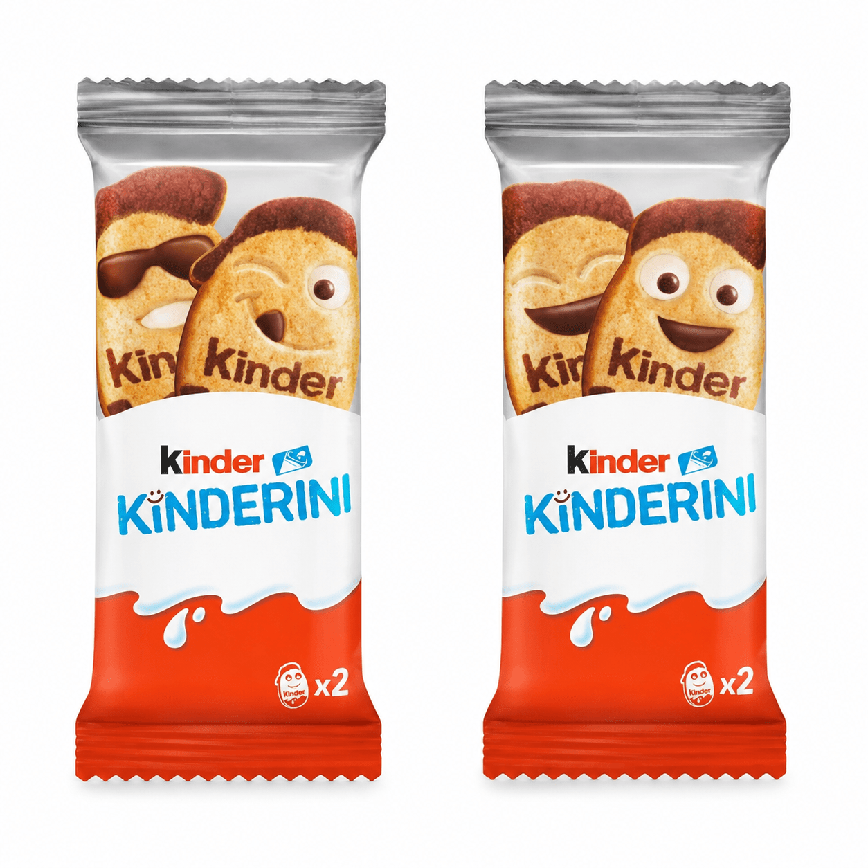 Kinder Kinderini Biscotti al Latte e Cacao – 5 Confezioni, 10 Biscotti, 125 g