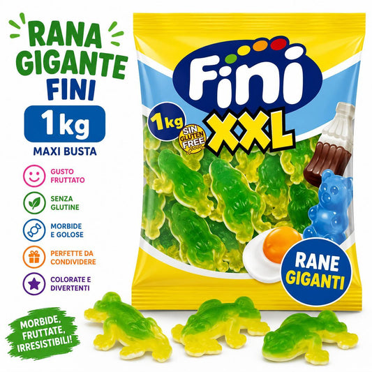 Fini Rane Giganti Caramelle Gommose alla Frutta – Busta da 1 kg