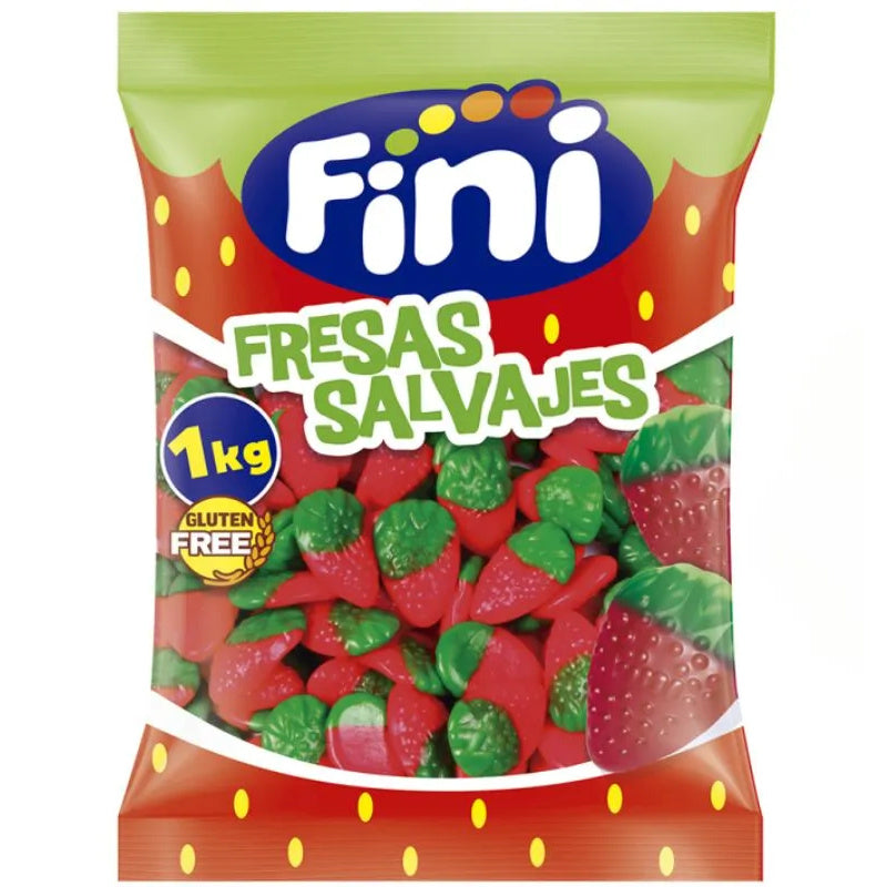 Fini Fragola Selvatica Caramelle Gommose alla Fragola – Busta da 1 kg