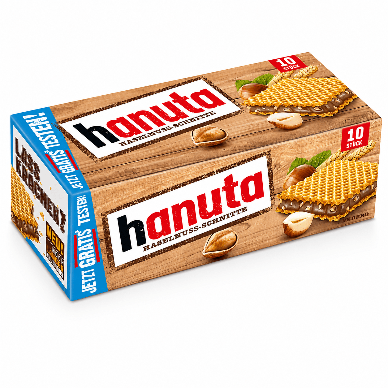 Hanuta Ferrero Wafer Croccanti con Crema alla Nocciola – 10 Pezzi 220 g