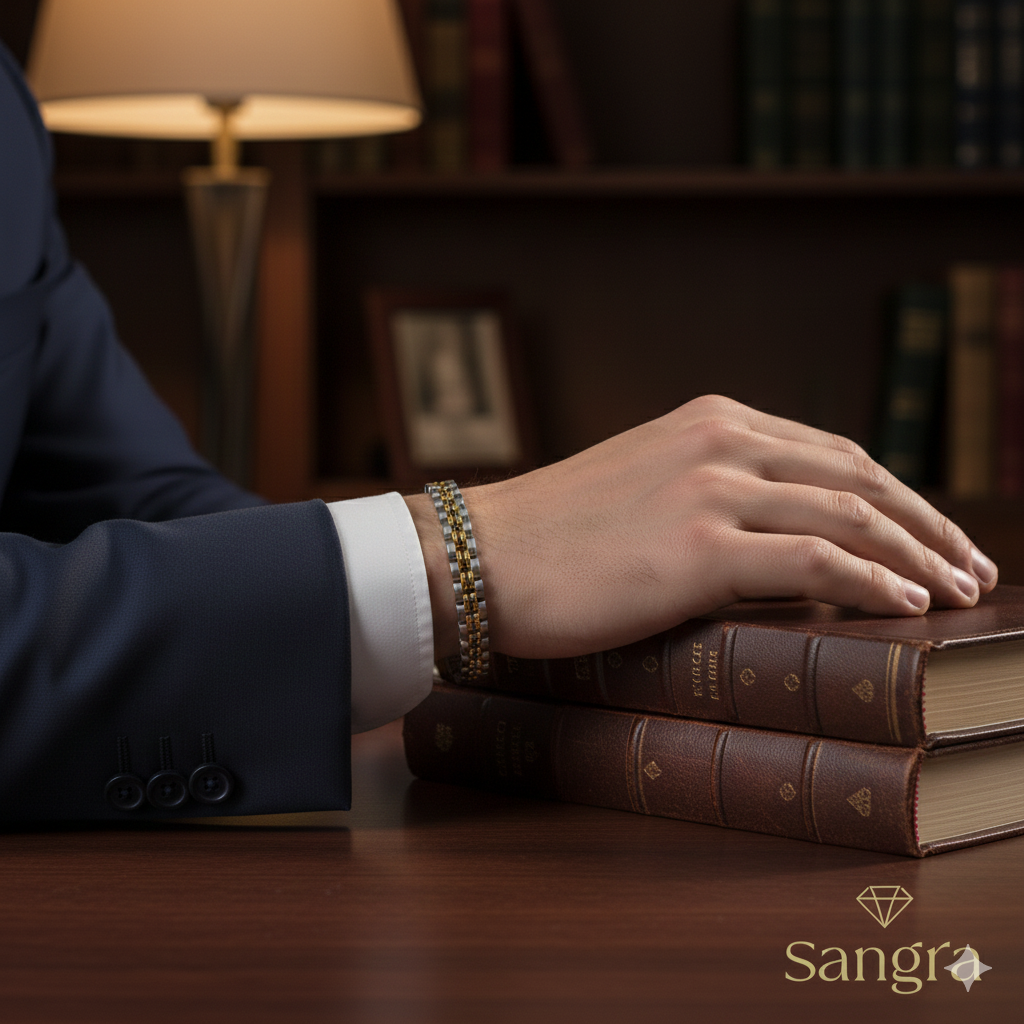 Bracciale Uomo Acciaio Inossidabile - Maglia Orologio Oro e Argento