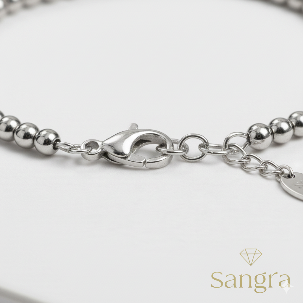 Bracciale Donna Acciaio Inossidabile Albero della Vita con Punti Luce