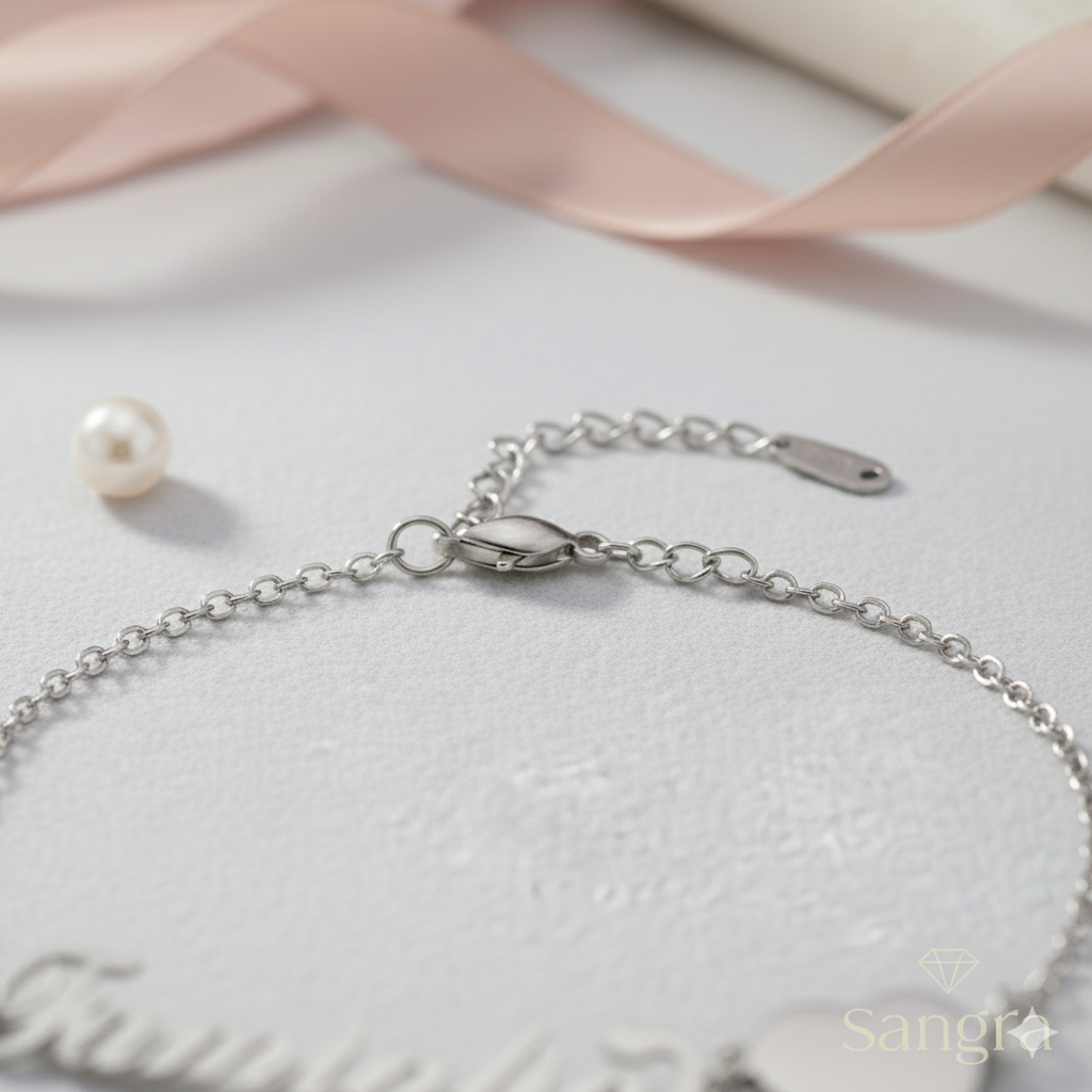 Bracciale Donna "Famiglia" in Acciaio Inossidabile con Cuore – Stile Minimal Chic