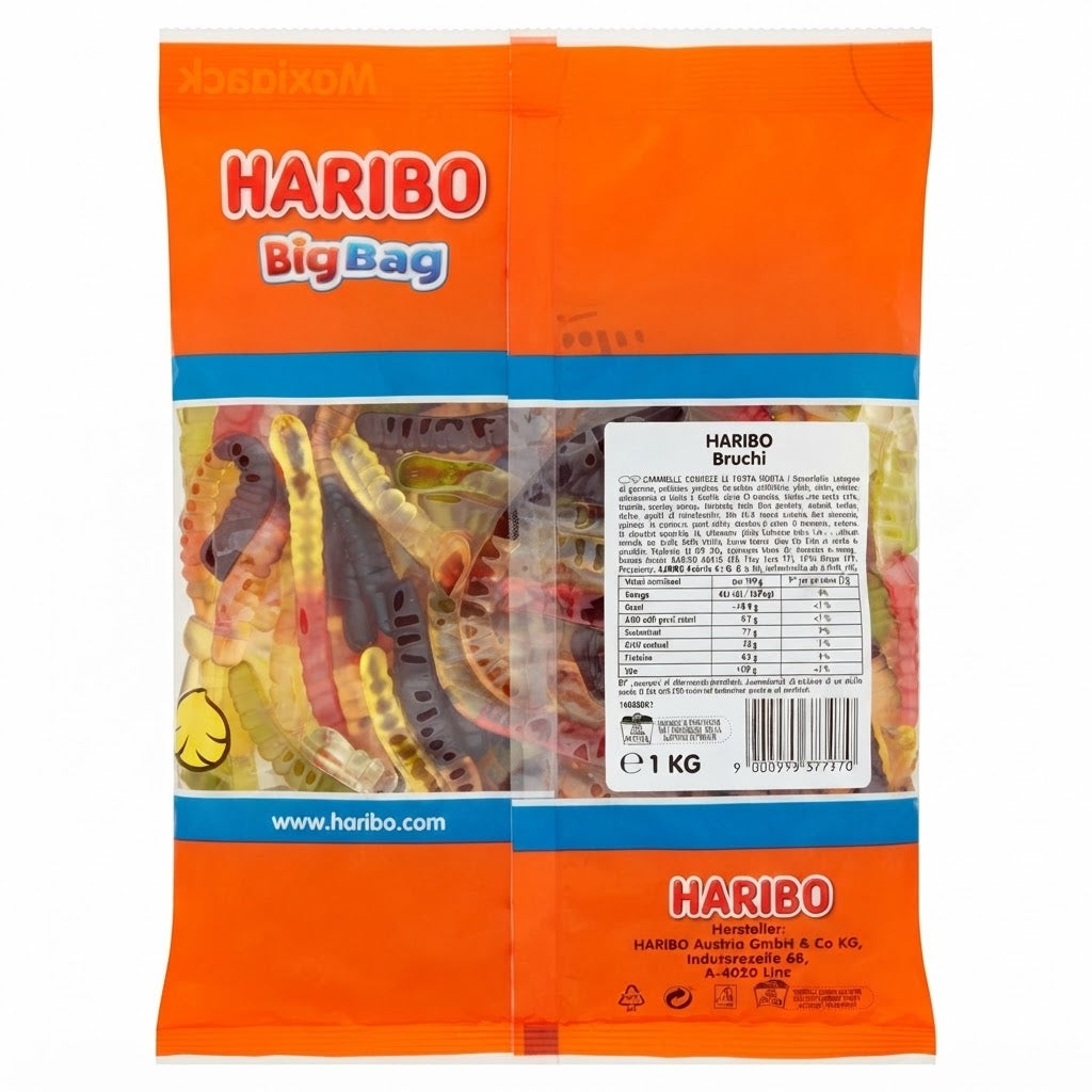 Haribo Bruchi Caramelle Gommose alla Frutta – Busta da 1 kg