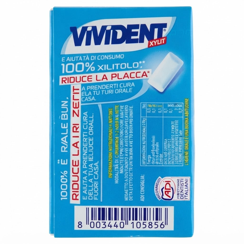 Vivident Xylit Spearmint Senza Zucchero – Confezione da 40 Astucci