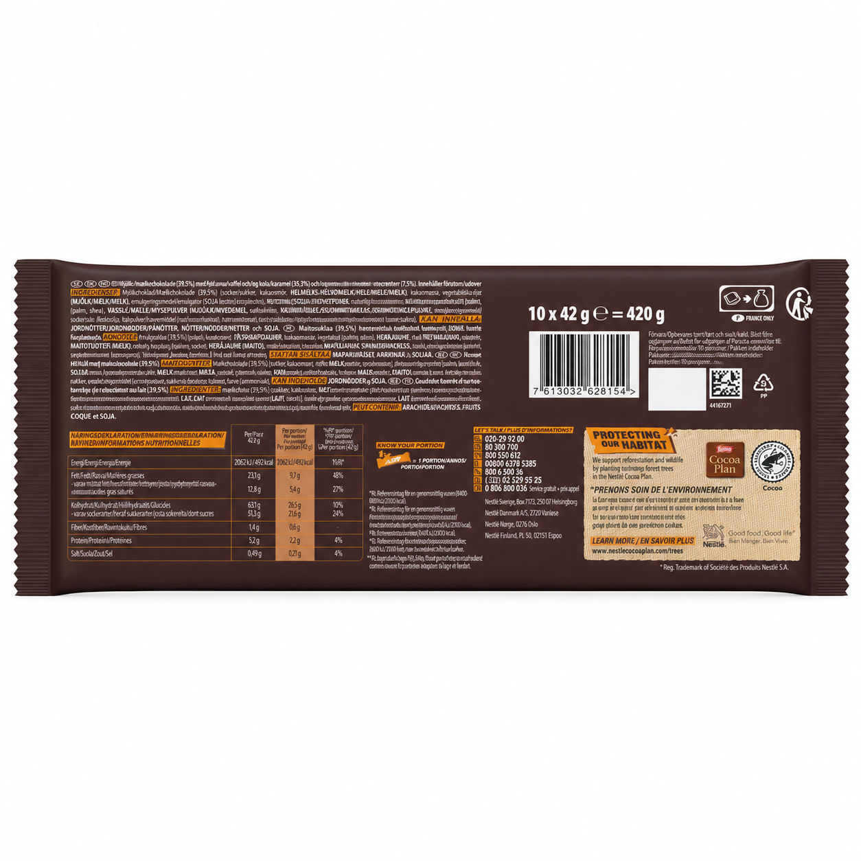Nestlé Lion – Barrette di Wafer Croccante con Caramello e Cioccolato al Latte, Confezione da 24 Pezzi