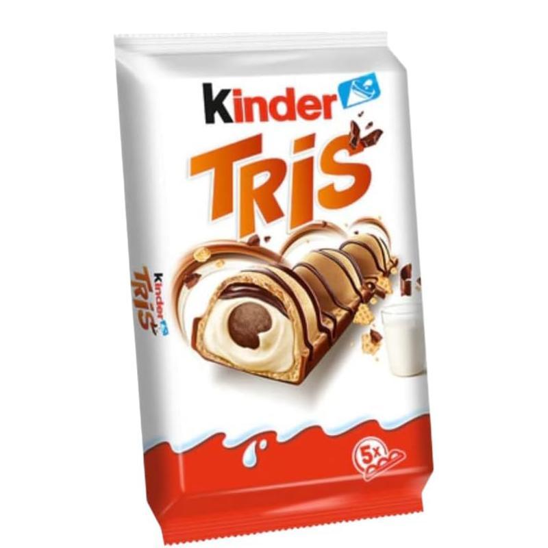 Kinder Tris Wafer con Crema al Latte e Cioccolato – 5 Barrette 100 g