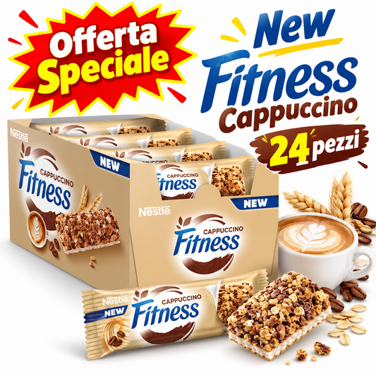 Nestlé Fitness Cappuccino – 24 Barrette da 23,5 g ai Cereali Integrali