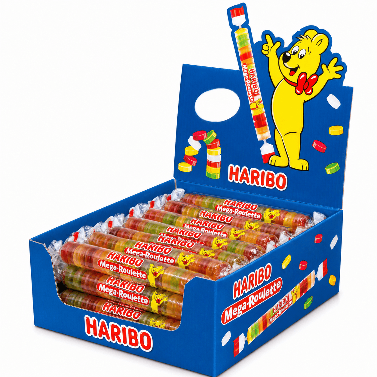 Haribo Mega Roulette 40 Pezzi – Caramelle Gommose Assortite Gusto Frutta