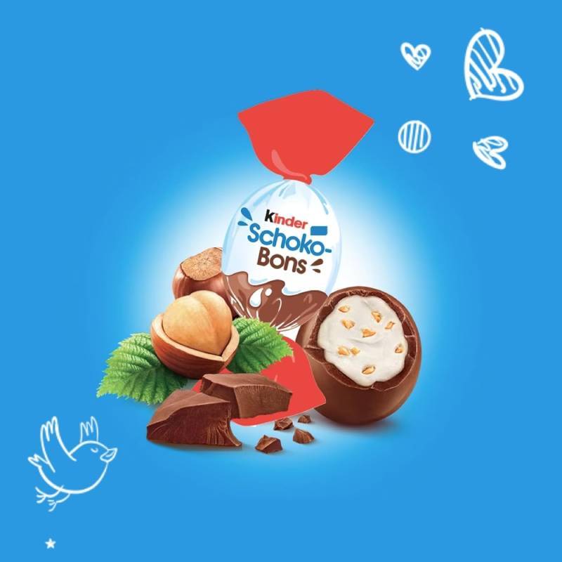 Kinder Schoko-Bons 12 Confezioni – Cioccolatini al Latte e Nocciole
