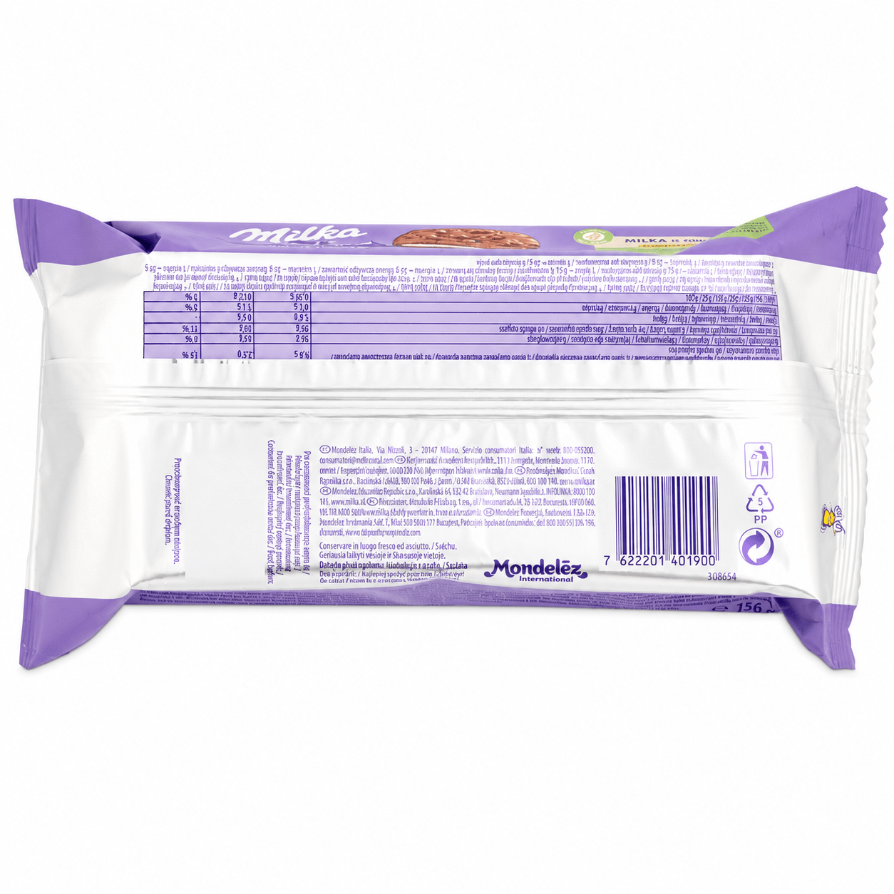 Mondelez International Milka Sensations Biscotti Ripieni al Cioccolato – Box 24 Confezioni da 2 Cookies