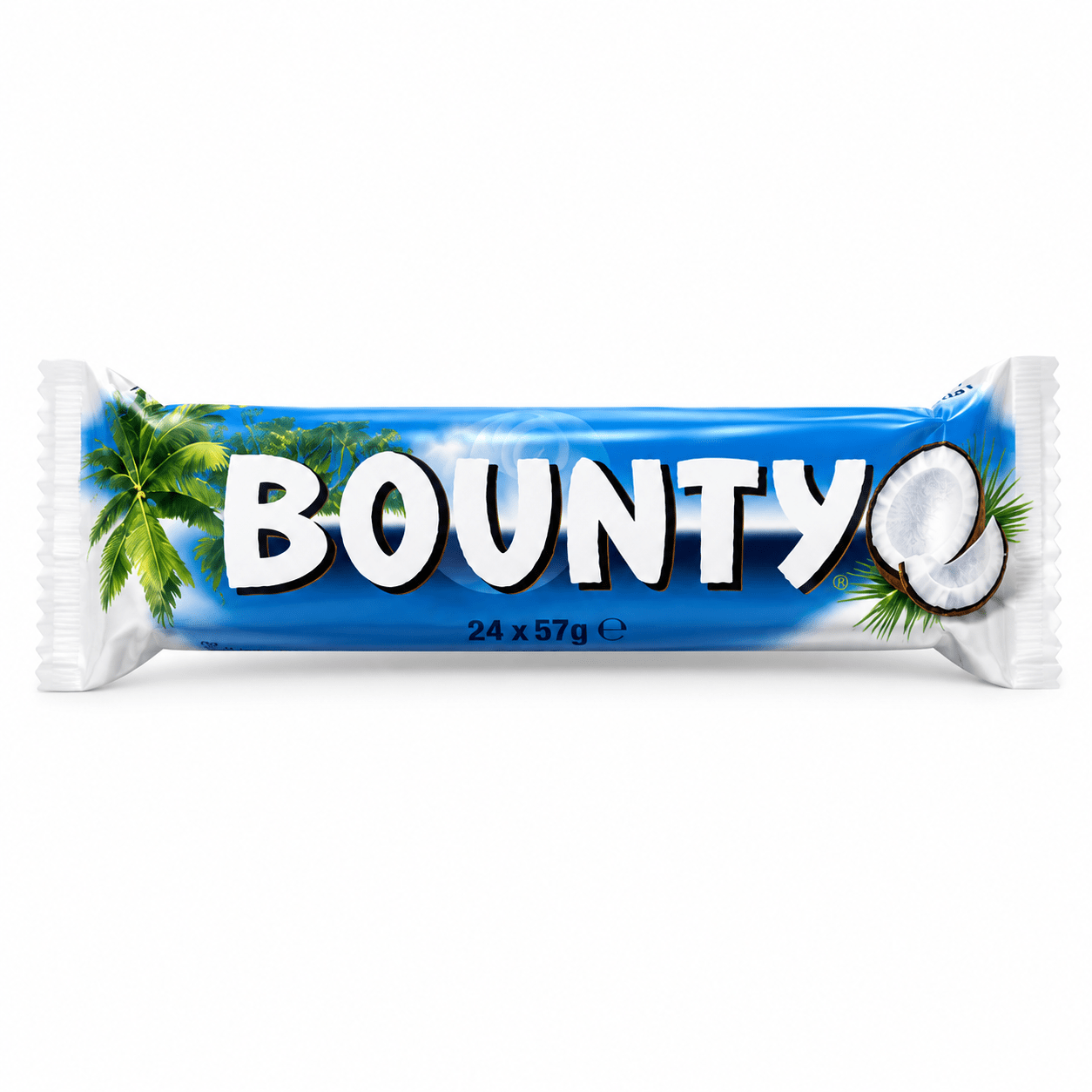 Bounty 24 Pezzi – Snack al Cioccolato al Latte e Cocco – Box da 24 Barrette