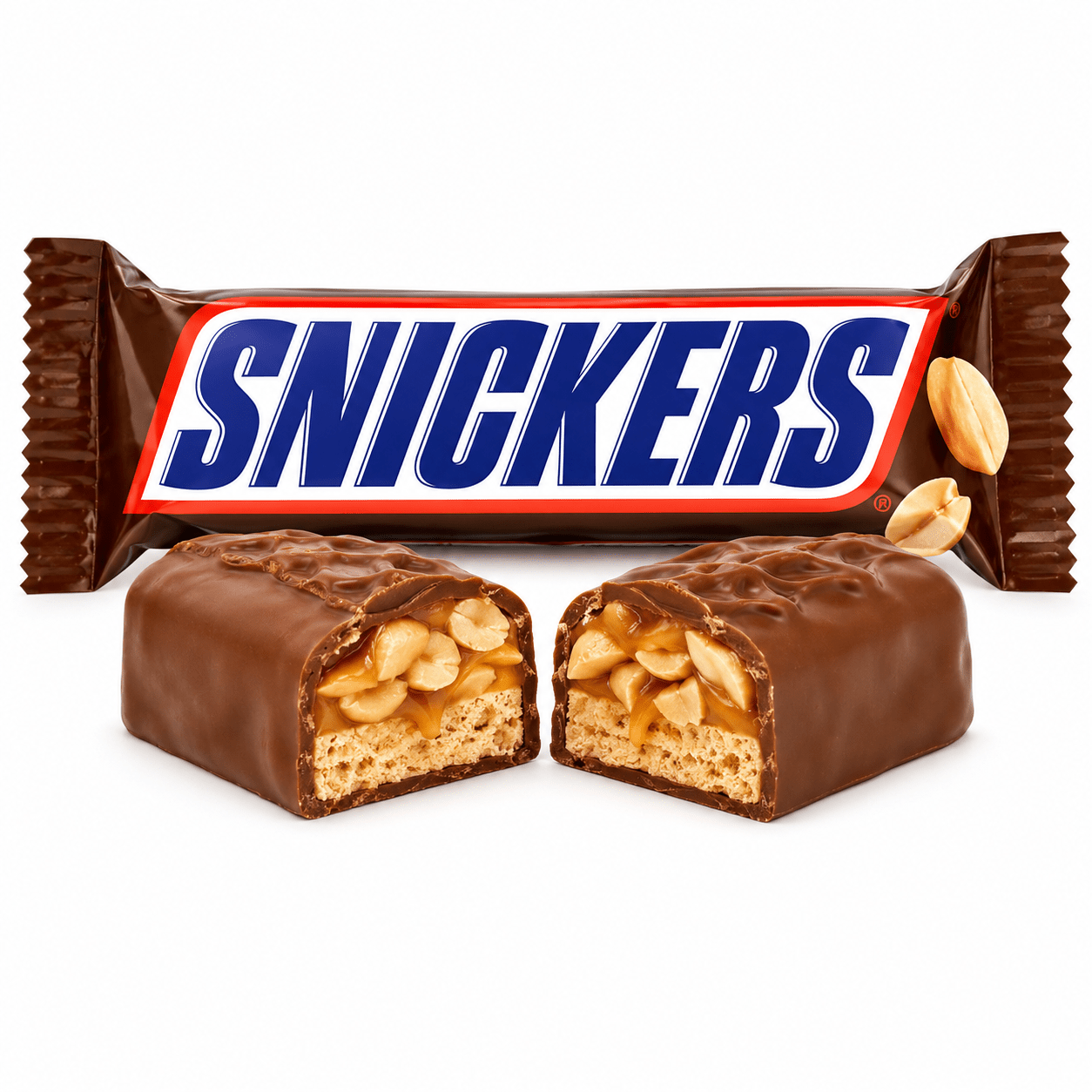 Snickers 24 Pezzi da 50 g – Barrette al Cioccolato con Arachidi e Caramello