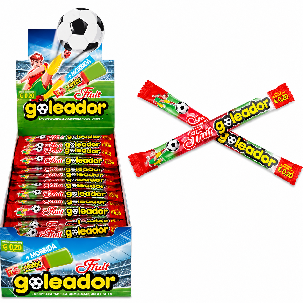 Goleador Fruit Doppia Caramella Gommosa Gusto Frutta – Box da 200 Pezzi