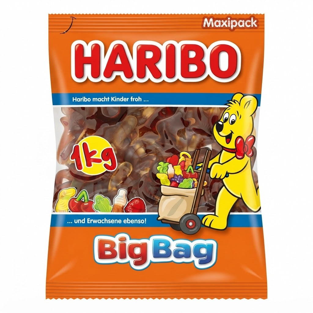 Haribo Ciucciotti Cola Big Bag – Caramelle Gommose alla Cola 1 kg
