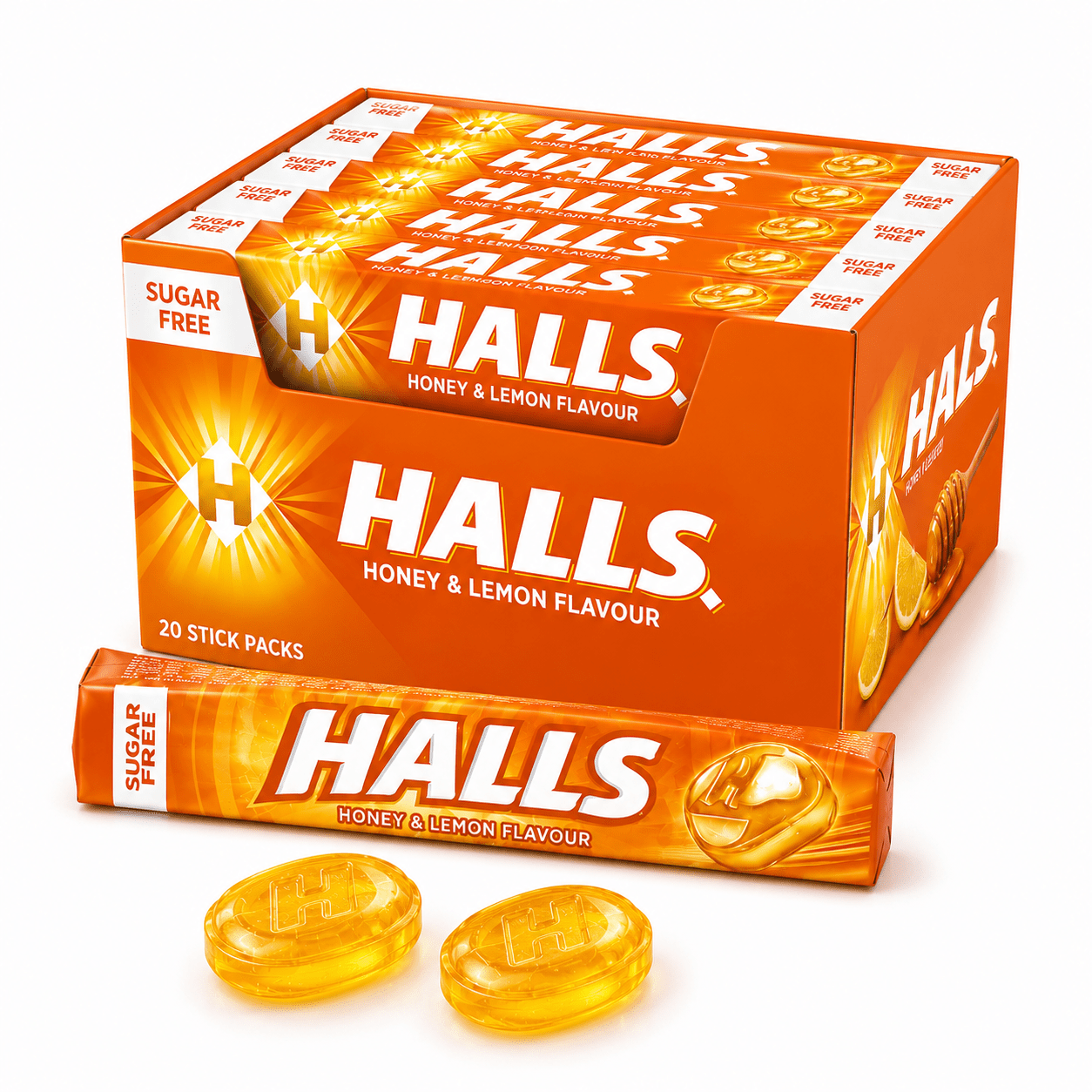 Halls Honey & Lemon Sugar Free – Miele e Limone 20 Pezzi