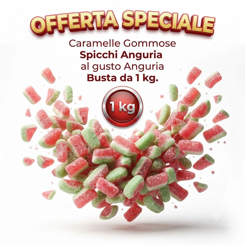Fini Spicchi di Anguria Caramelle Gommose Zuccherate – 1 kg