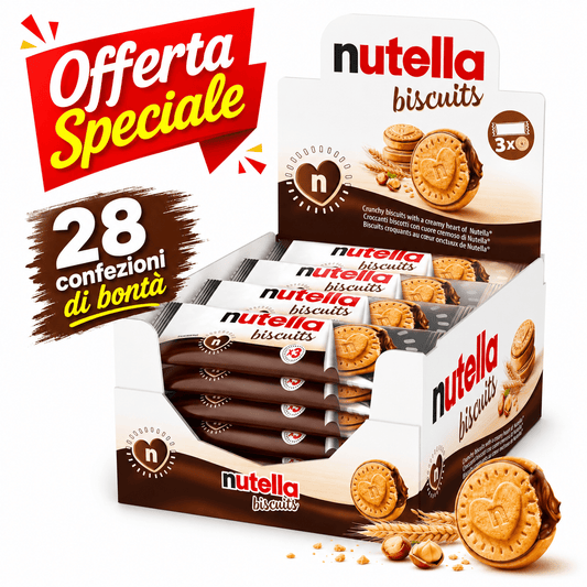 Nutella Biscuits – 28 Confezioni da 3 Biscotti, Totale 84 Biscotti