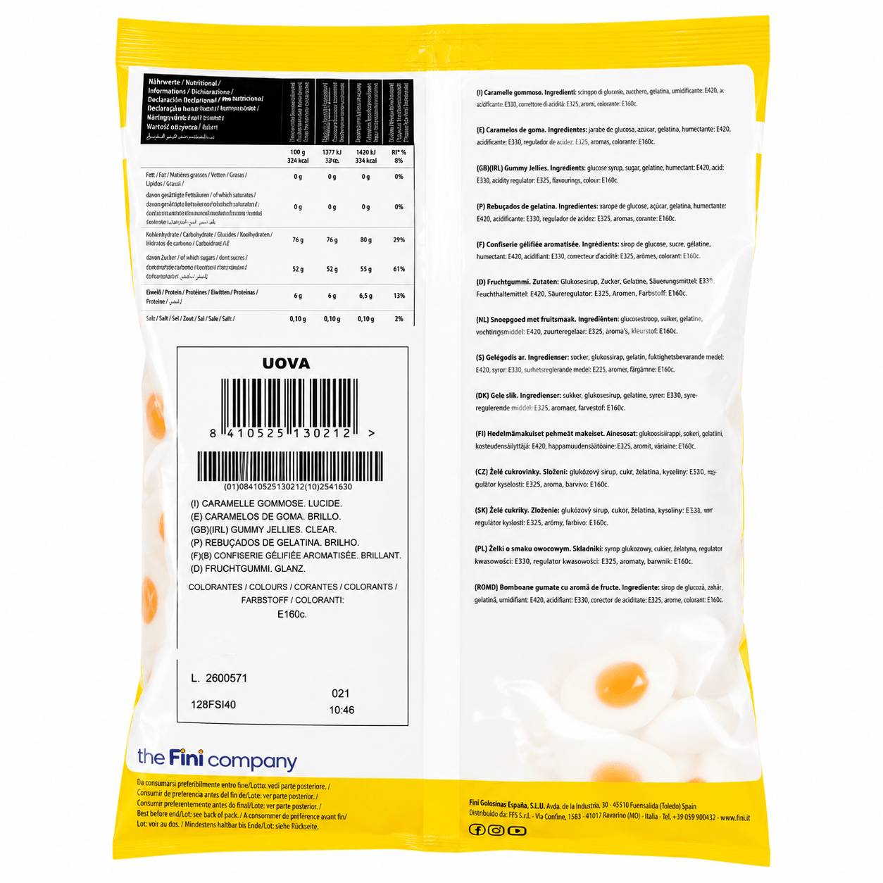 Fini Uova Caramelle Gommose al Gusto Frutta – Busta da 1 kg