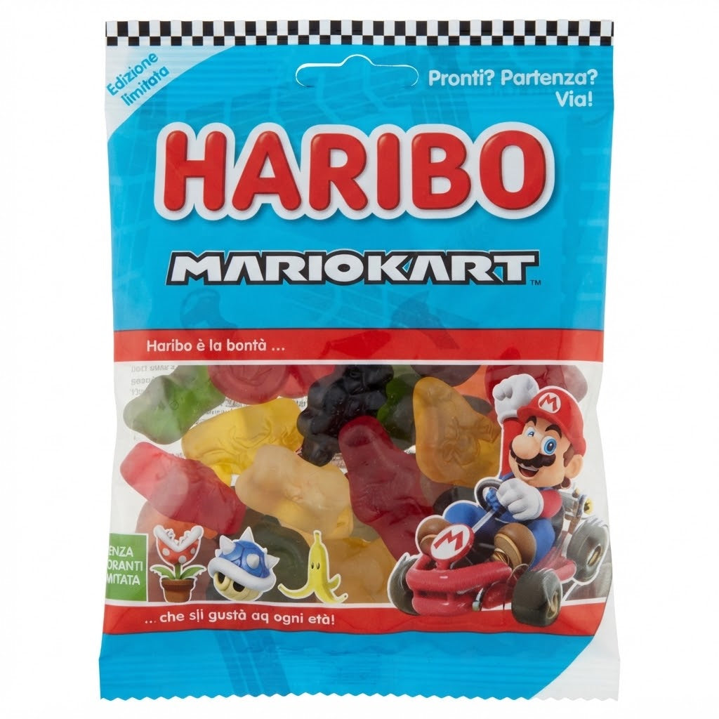 Haribo Mario Kart 40 Buste x 80 g – Espositore Caramelle Gommose