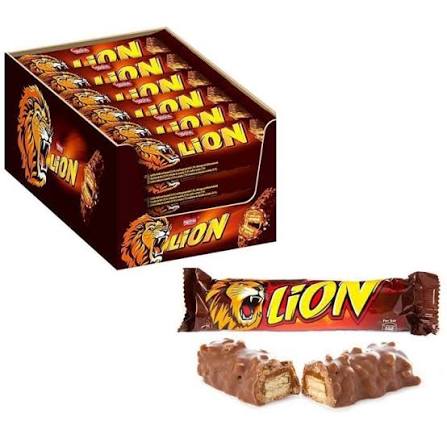 Nestlé Lion – Barrette di Wafer Croccante con Caramello e Cioccolato al Latte, Confezione da 24 Pezzi