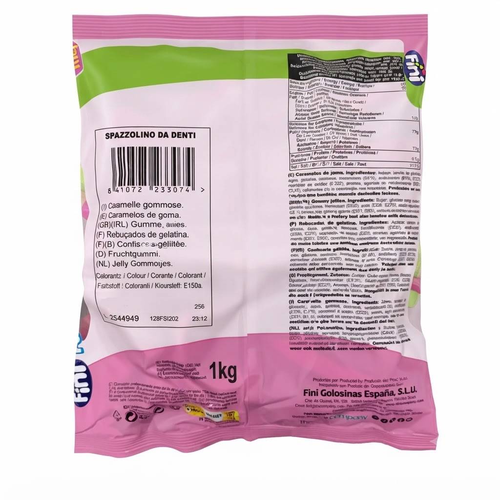 Fini Spazzolino da Denti Caramelle Gommose alla Frutta – Busta da 1 kg