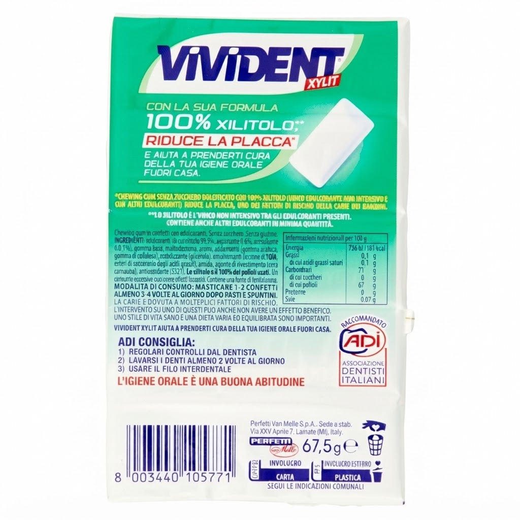 Vivident Xylit Clorofilla Senza Zucchero – Confezione da 40 Stick