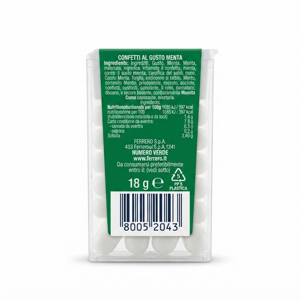 Tc Tac Menta Confetti alla Menta – Box da 24 Pezzi, Totale 432 g