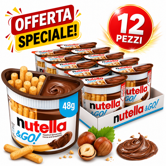 Nutella &GO! Crema alle Nocciole e Cacao con Grissini – 12 Pezzi