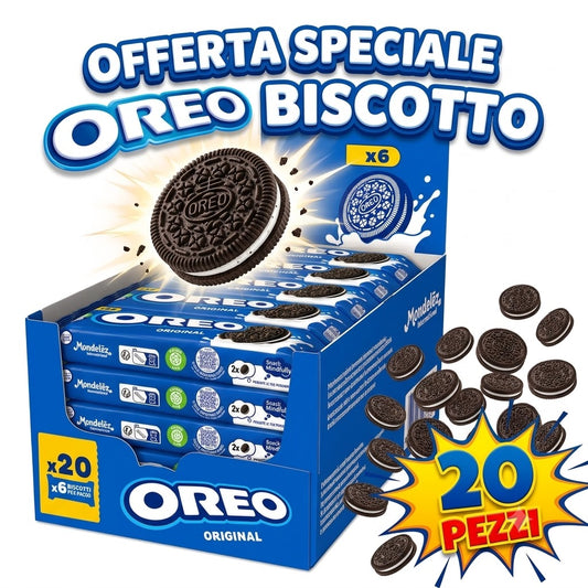 Mondelez International Oreo Original Biscotti al Cacao con Crema alla Vaniglia – Box da 20 Confezioni