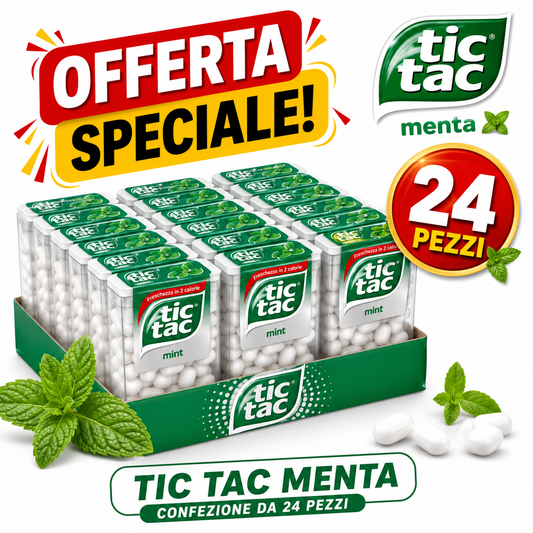Tc Tac Menta Confetti alla Menta – Box da 24 Pezzi, Totale 432 g